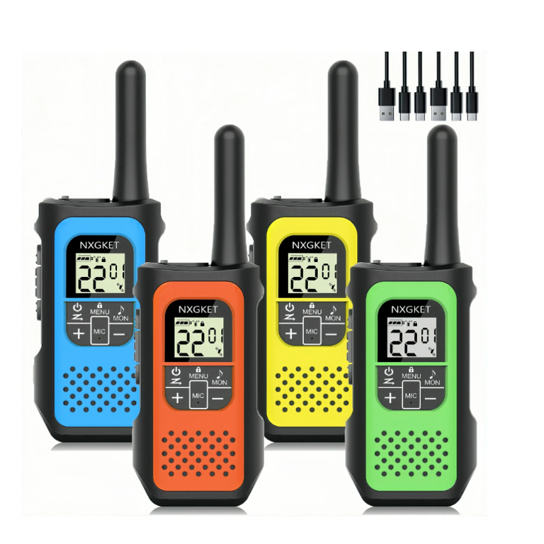 NXGKET Walkie Talkies for Adults 4 Pack, Rechargeable Long Range 2