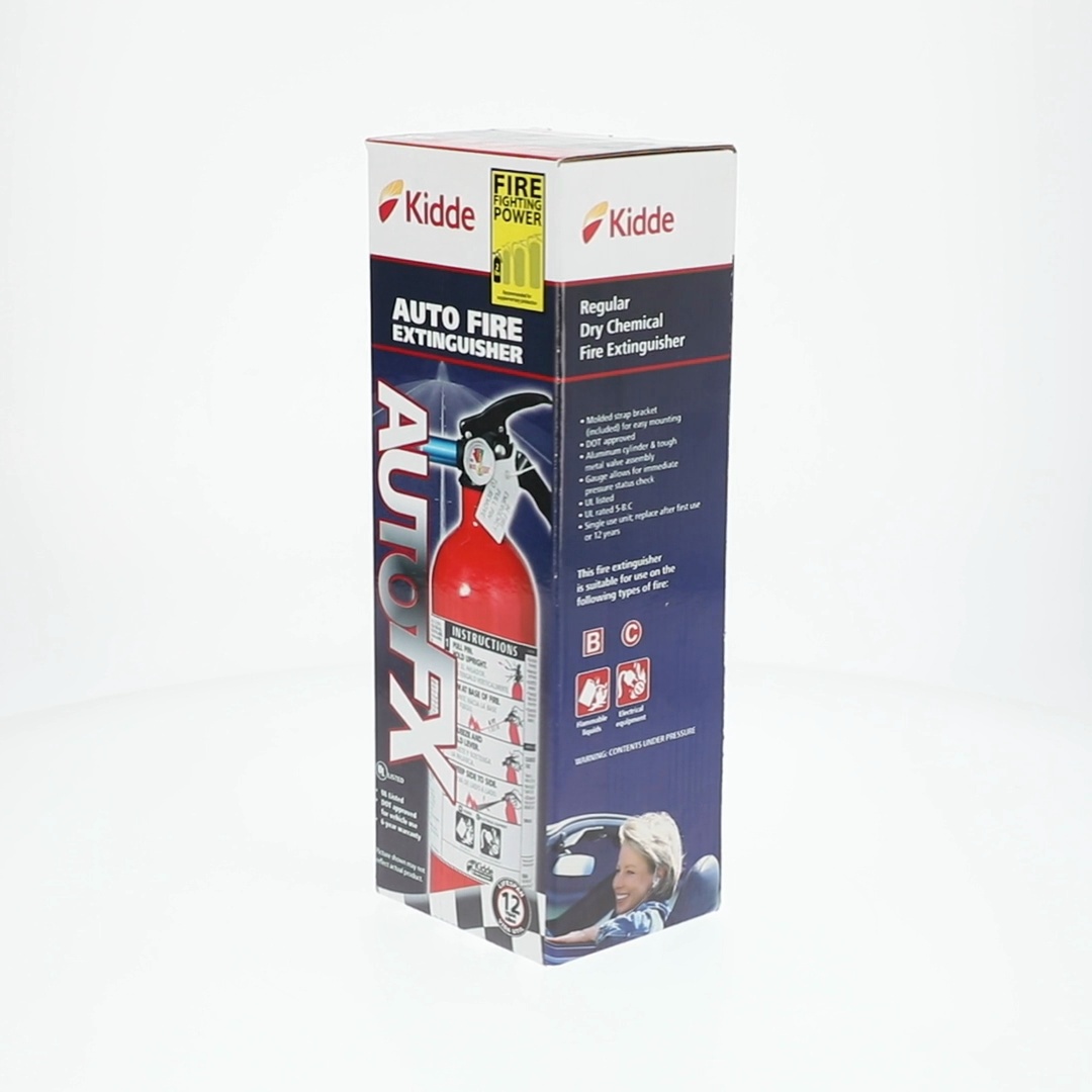 Kidde Fire Extinguisher for Vehicles, Single-Use, Dry Chemical
