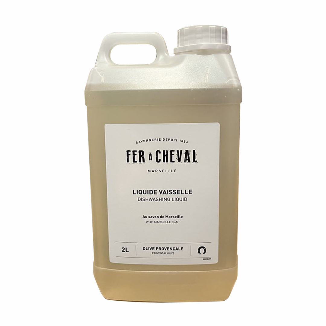 thumbnail video image 2 of Fer à Cheval Dishwashing Liquid Refill 2L – Marseille Soap-Based Formula with 99% Natural Ingredients, Made in France, 2 of 8