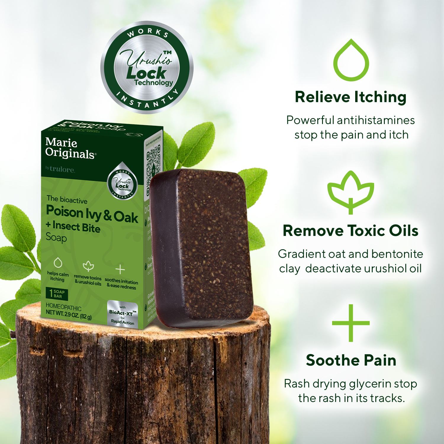 thumbnail video image 2 of Marie Originals Poison Ivy Soap Bar | All Natural Poison Ivy Treatment | Anti-Itch Skin Cleanser Bar Wash for Poison Ivy, Poison Oak & Sumac | Soothes & Relieves Rashes | 2.9 Ounces (6 Bars), 2 of 10