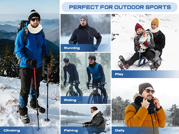 thumbnail video image 2 of Tisoloow Winter Neck Gaiter for Women Men Fleece Neck Warmer Face Cover Winter Neck Scarf Windproof Ski Face Mask Khaki One Size, 2 of 9