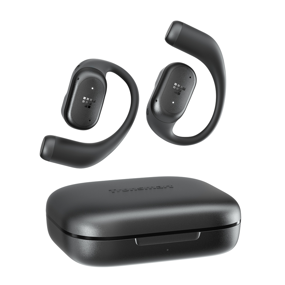 thumbnail video image 2 of Tronsmart Open-Ear Earbuds with 40 hours Playtime, True Wireless Headphones with Microphone, Crystal Clear Call, comfortable fit, Fast Charging, Suitable for Gym, Sports, Running, 2 of 7