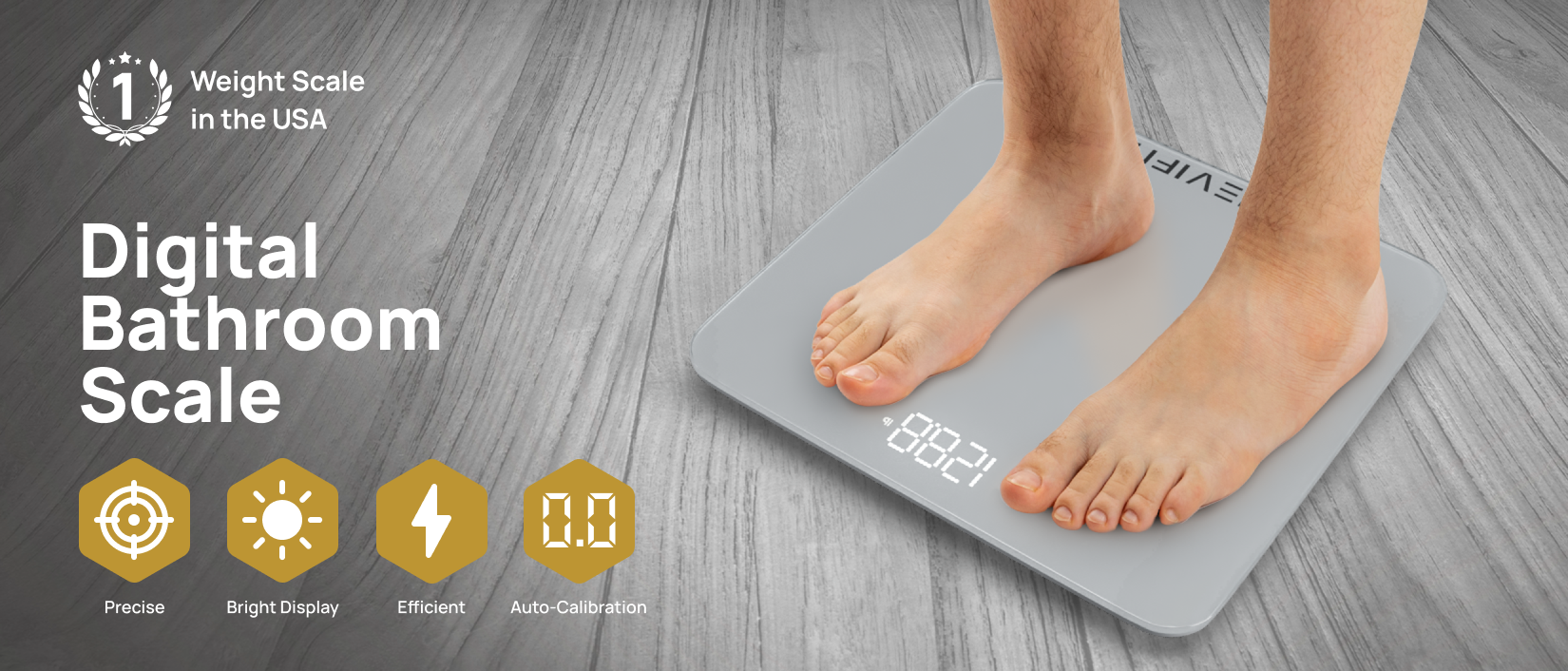 thumbnail video image 2 of INEVIFIT Bathroom Scale, Highly Accurate Digital Bathroom Body Scale, Measures Weight up to 400 lbs. Includes a 5-Year Warranty - White, 2 of 7
