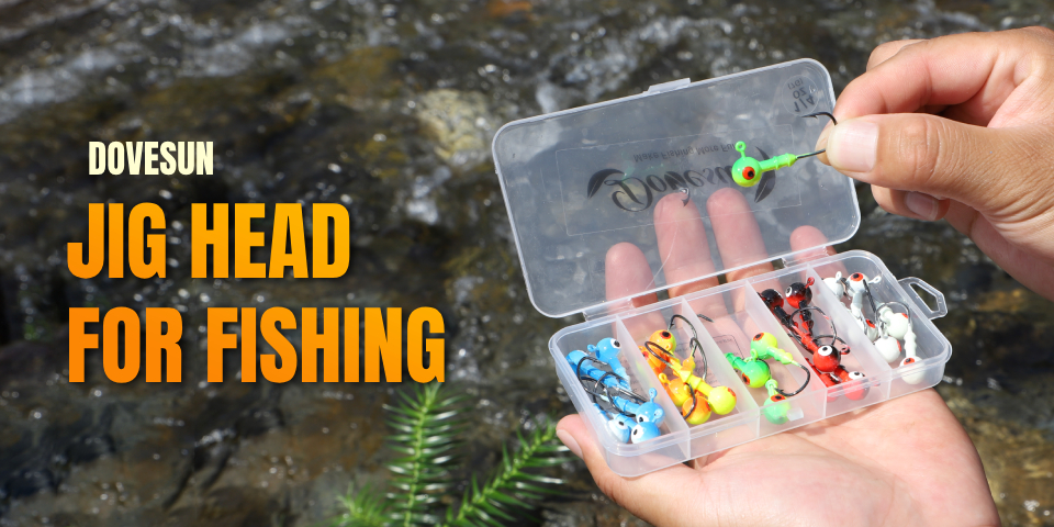 thumbnail video image 2 of Dovesun 40PCS Crappie Jig Heads with Double Bait Keeper for Freshwater Fishing, 1/16oz, 2 of 8