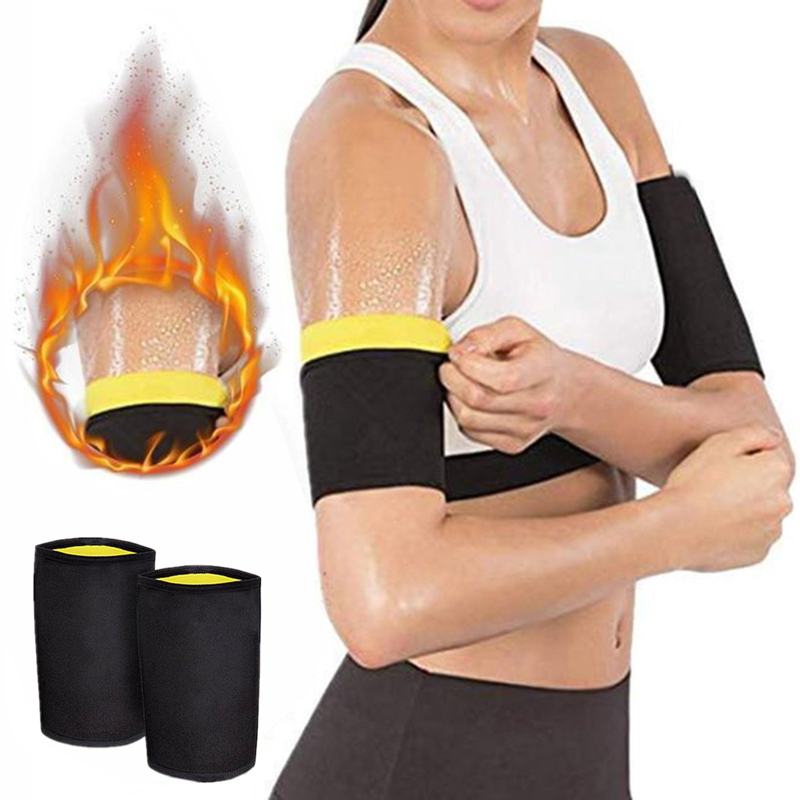 thumbnail video image 2 of Deeceymbur Sports Body Shaping And Sweating Arm Sleeves Fitness And Sports Protective Equipment For Fitness And Shaping Arms Straps Suitable For Both Men And Women, 2 of 10