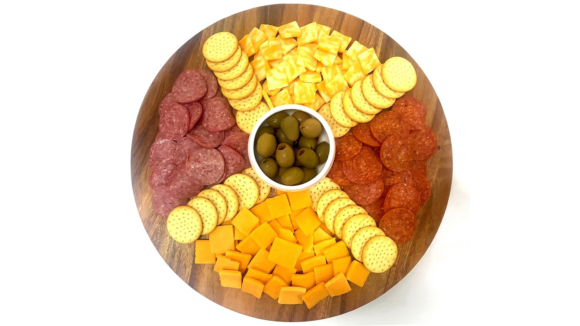 thumbnail video image 2 of Woodard & Charles Acacia Wood Lazy Susan Tray with Stainless Steel Ball Bearing Mechanism, 16-Inch, 2 of 8