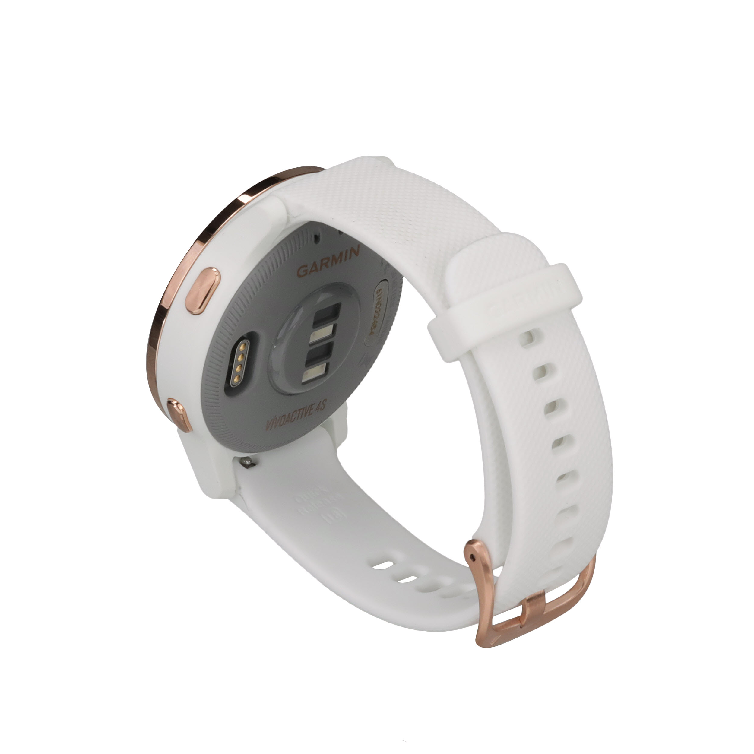 Garmin vívoactive® 4S Rose Gold Stainless Steel Bezel with White Case and  Silicone Band 