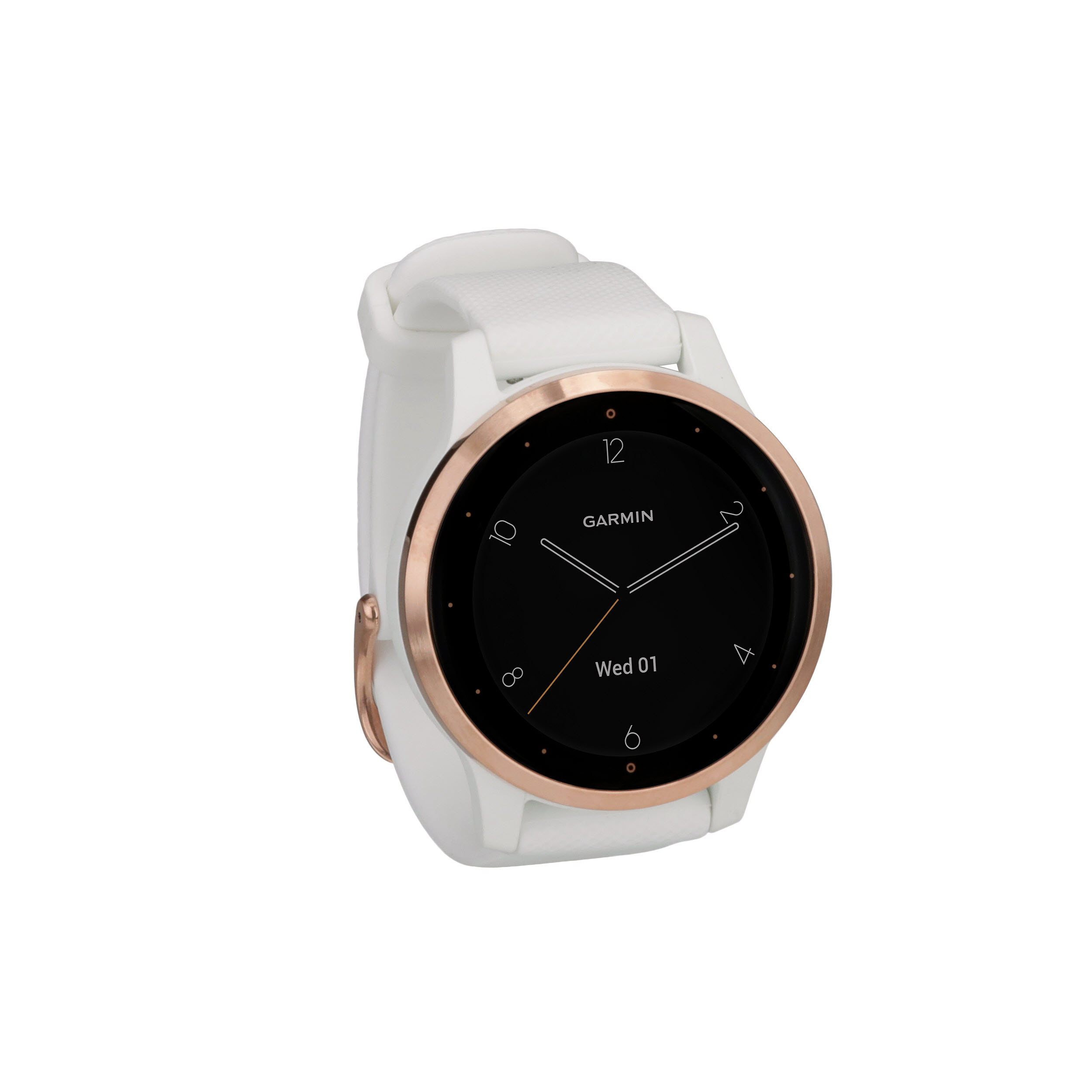  Garmin vivoactive 4S, Smaller-Sized GPS Smartwatch, Features  Music, Body Energy Monitoring, Animated Workouts, Pulse Ox Sensors, Rose  Gold with White Band : Clothing, Shoes & Jewelry