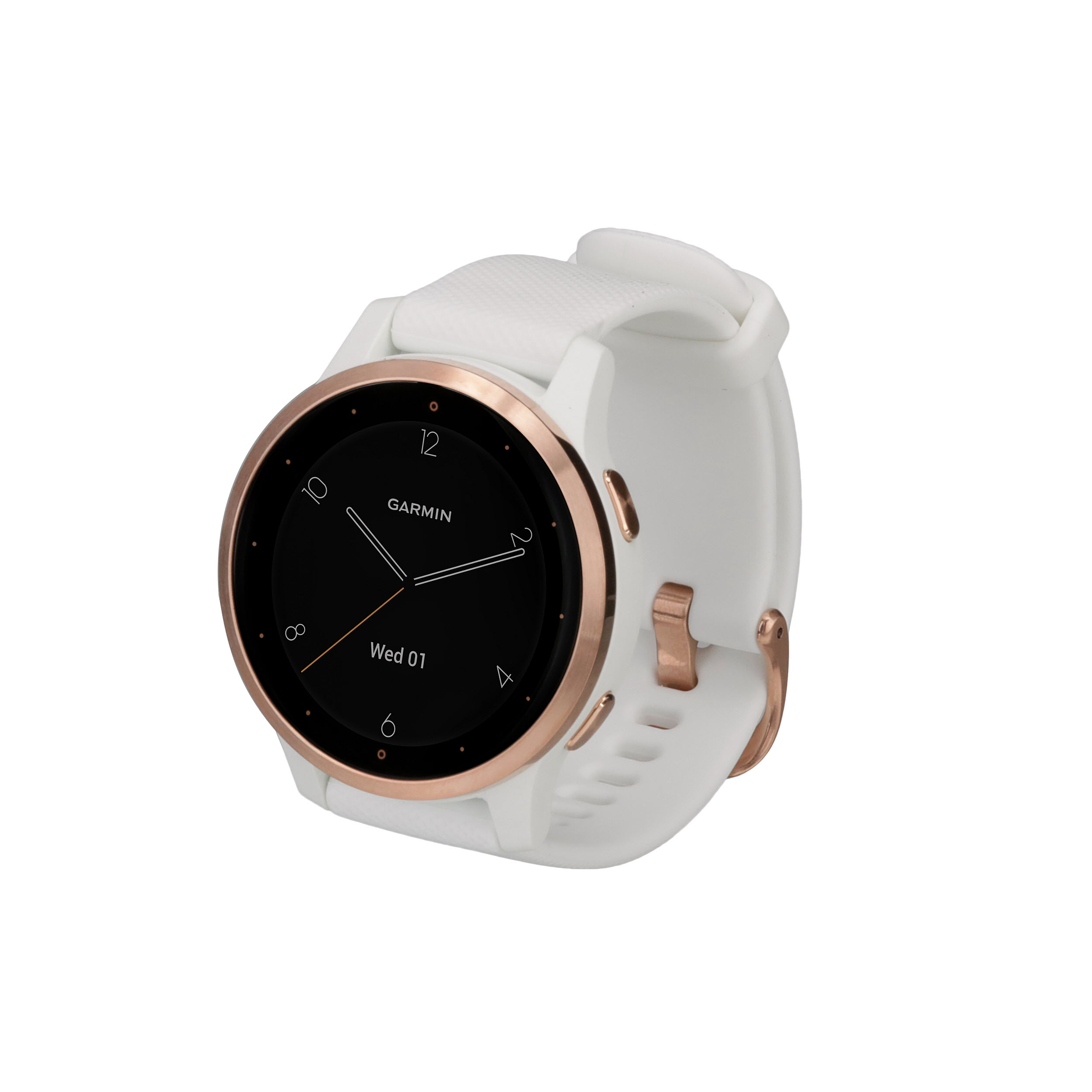 Garmin vívoactive® 4S Rose Gold Stainless Steel Bezel with White