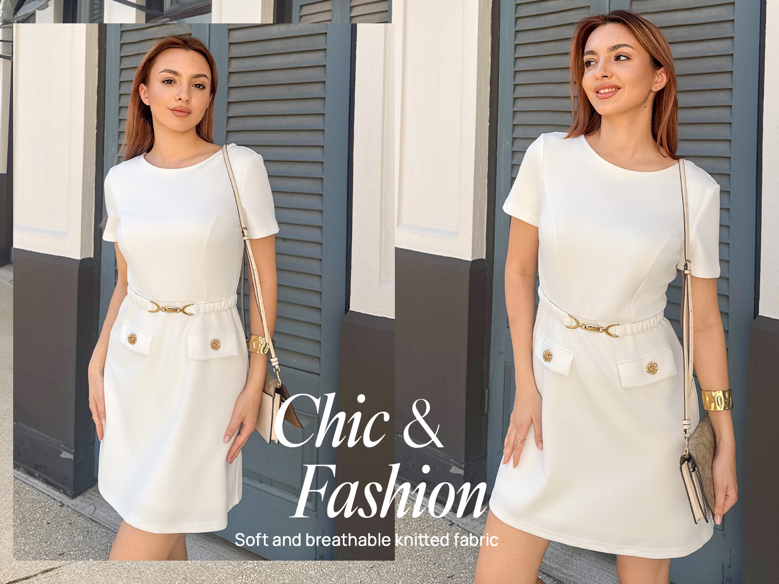 thumbnail video image 2 of Merokeety Womens Summer Dresses Elegant Business A Line Bodycon Work Short Dress Blue xl, 2 of 9