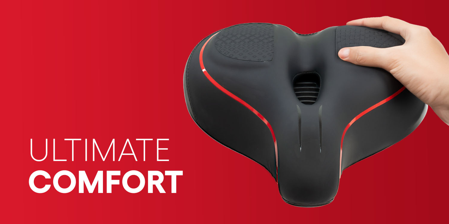 thumbnail video image 2 of TrubliFit Replacement Extra Wide Seat for Original Peloton Bike & Bike+ and the Cross Training Bike & Bike+, Oversized Seat Cushion, Saddle Replacement for Women & Men, Accessory for Peloton, 2 of 8