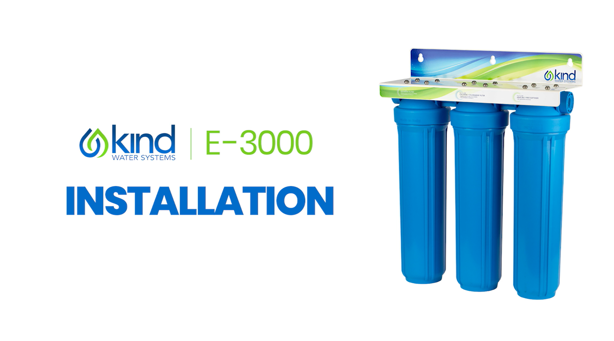 thumbnail video image 2 of Kind Water Systems E-3000 Whole House Salt-Free Water Softener & Filter for City Water, 2 of 9
