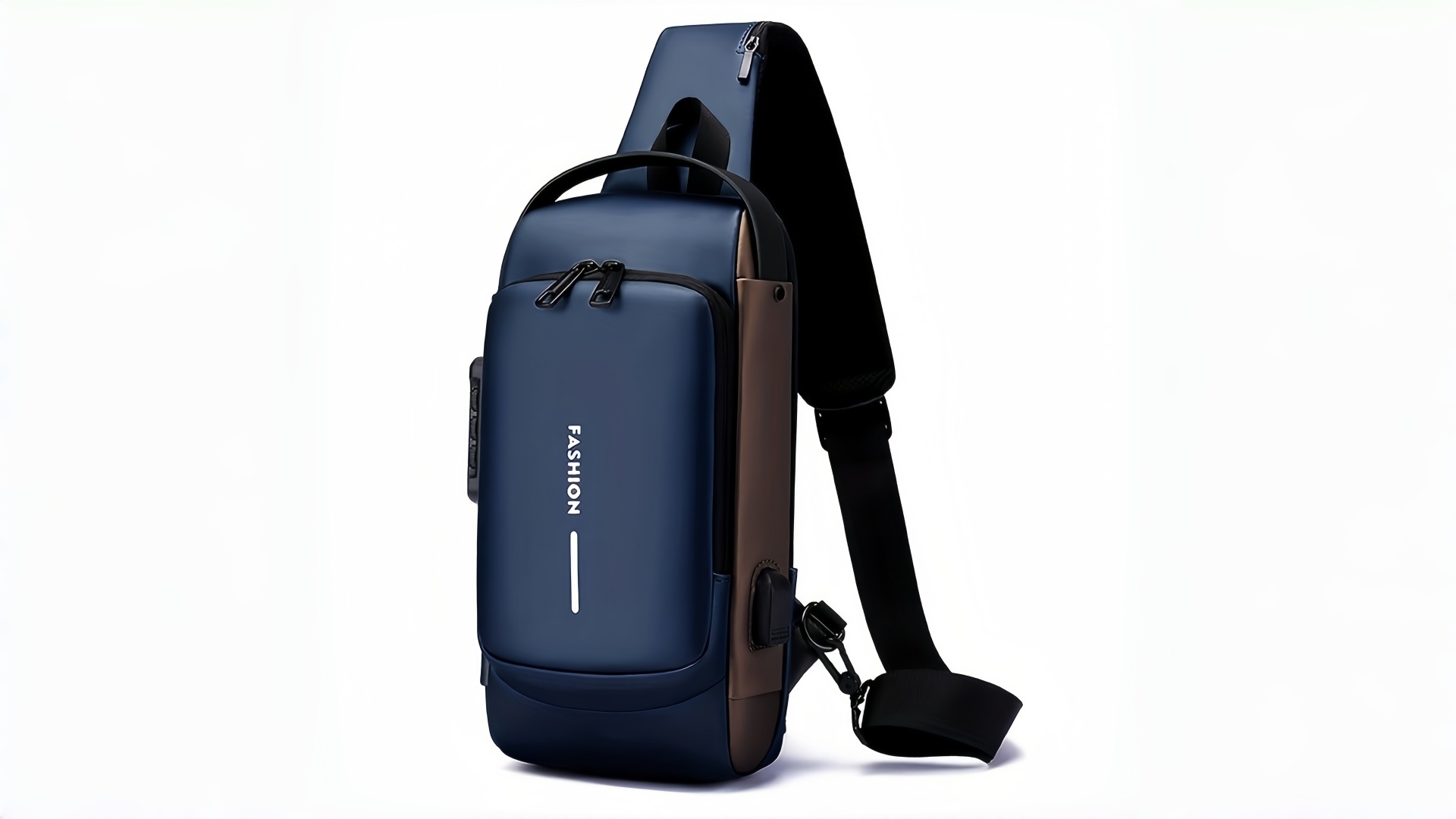 thumbnail video image 2 of UNIXINU Sling Bag for Men | Anti-theft Crossbody Bag - Crossbody Shoulder Chest Bag for Daily Use , Blue, 2 of 12