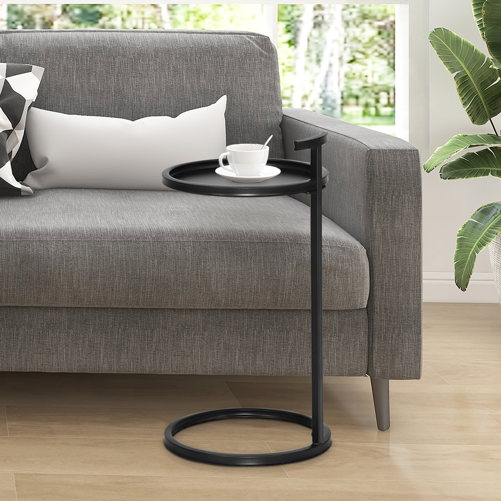 thumbnail video image 2 of Abble Portable Metal Round C-Table & End Table 12"D x 23.5"H, 2 of 6
