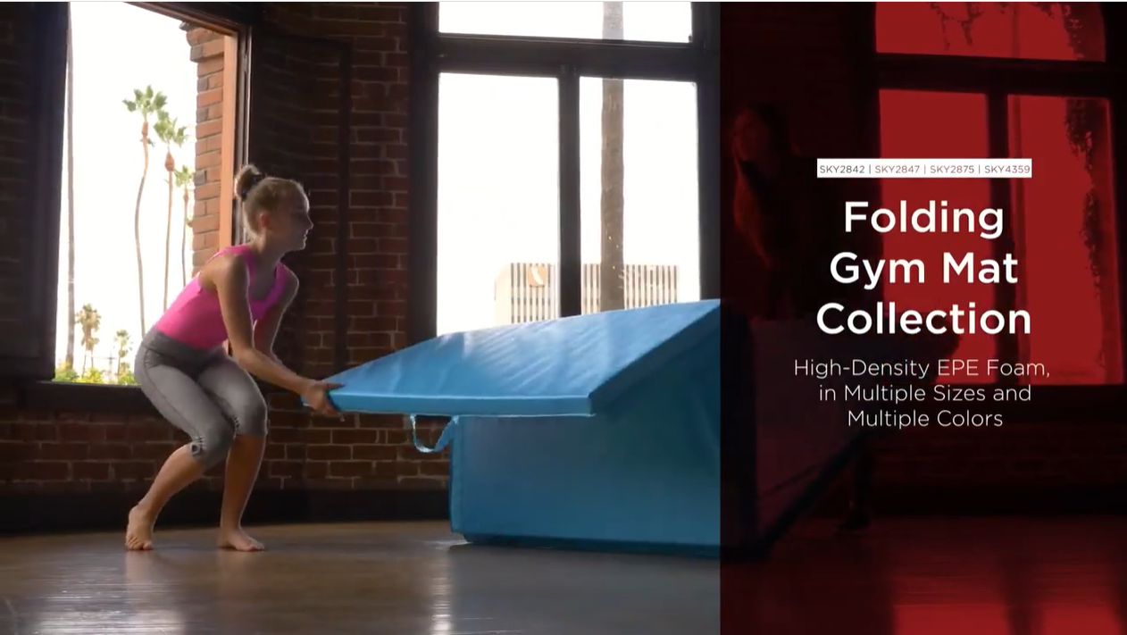 thumbnail video image 2 of Best Choice Products 10ftx4ftx2in Folding Gym Mat 4-Panel Gymnastics Workout Floor Mats w/ Handles  Gray, 2 of 10