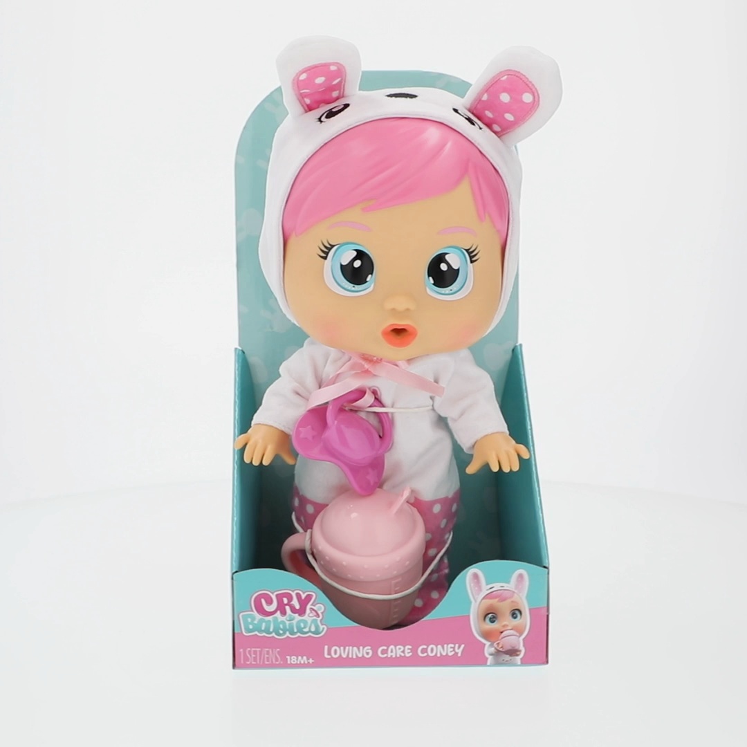 Cry Babies Loving Care Nina – Poupée Qui Pleure De Vraies Larmes, Pyjama Doux + 3 Accessoires, Dès 3 Ans