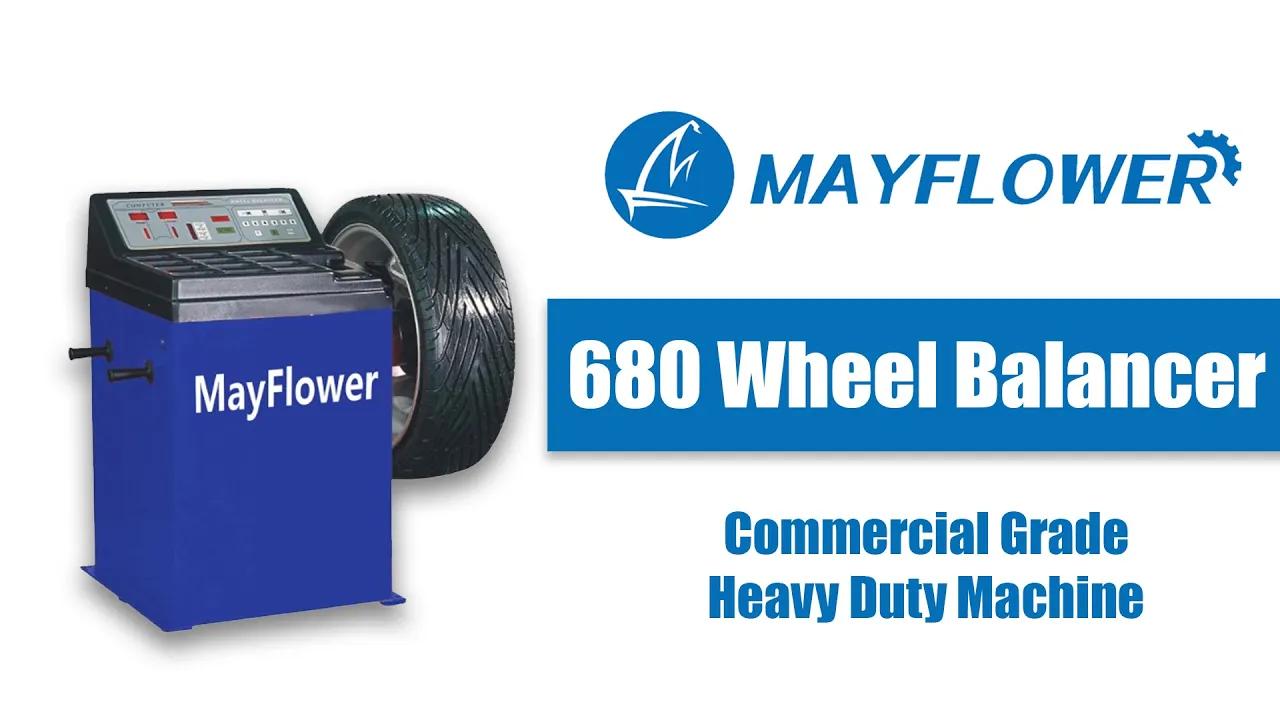 thumbnail video image 2 of Mayflower New Wheel Balancer Tire Balancers Machine Rim Car Heavy Duty 680, 2 of 5