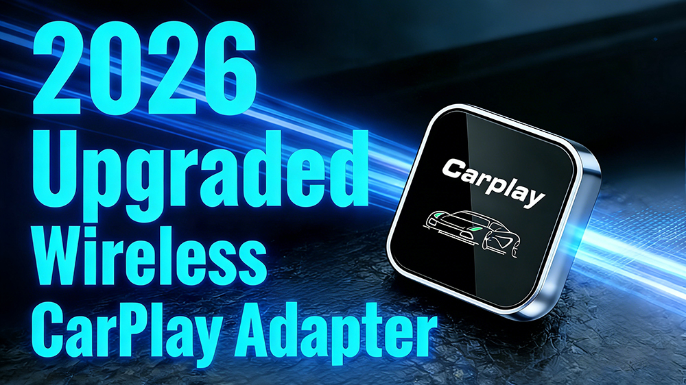 thumbnail video image 2 of 2026 Upgraded 2-in-1 Wireless CarPlay Adapter for Apple iPhone & Android, Plug and Play, Realtek 8730E Chip Fast&Stable Connection & No Latency, Wired to Wireless Adapter, USB-A/Type-C Port, CT106, 2 of 9