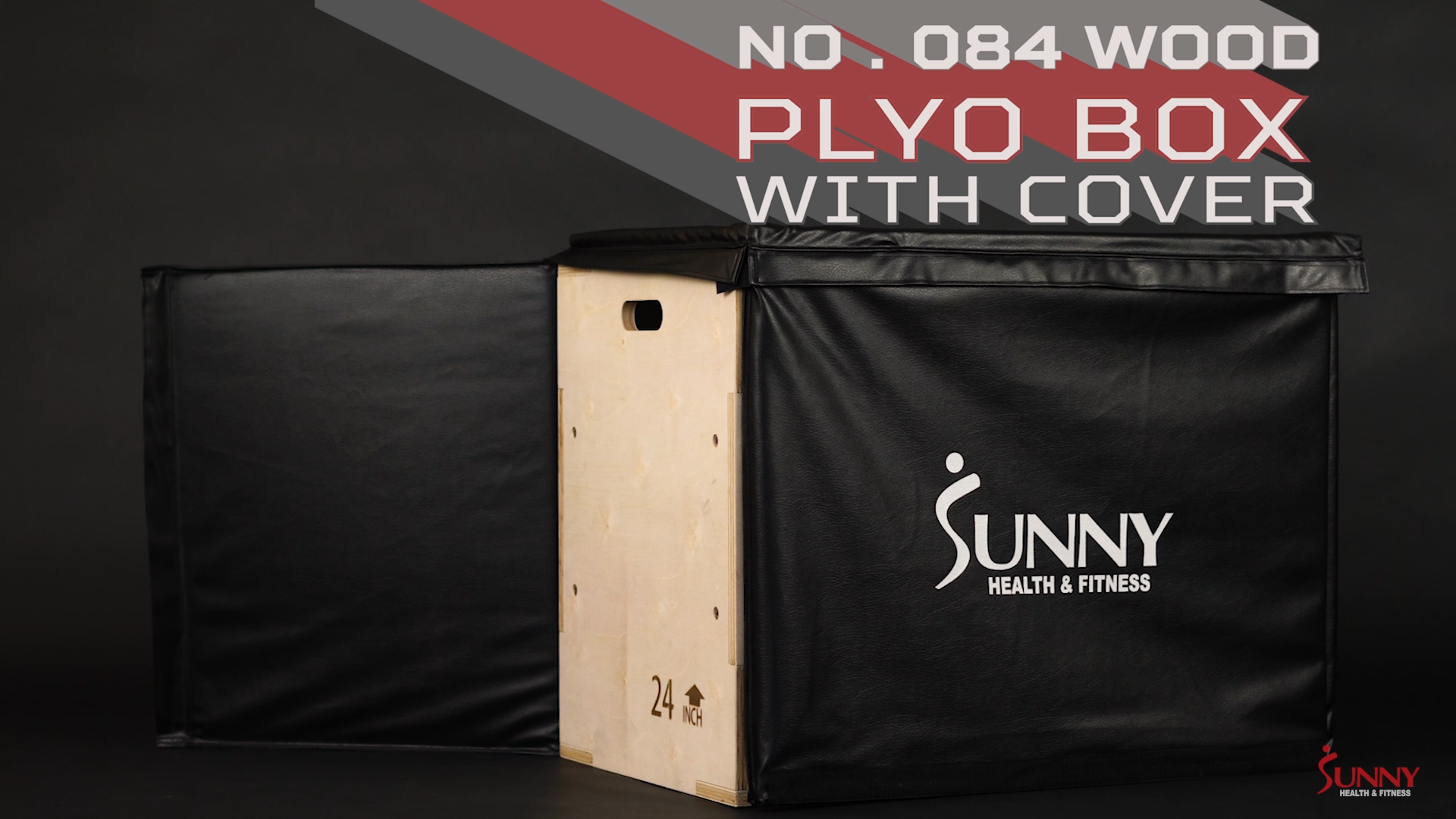Sunny Health & Fitness Wood Plyometric Exercise Box w/ Removable