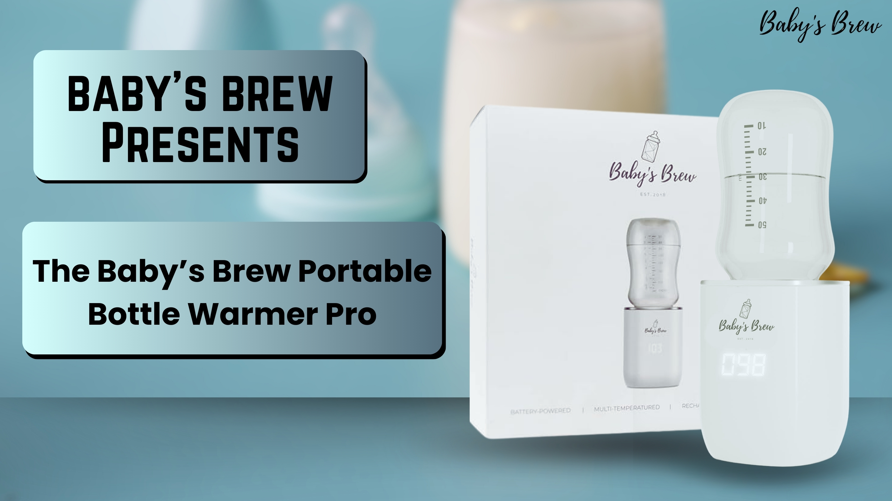 thumbnail video image 2 of Baby's Brew Portable Milk Bottle Heater, Fast Feeding, White, 2 of 10