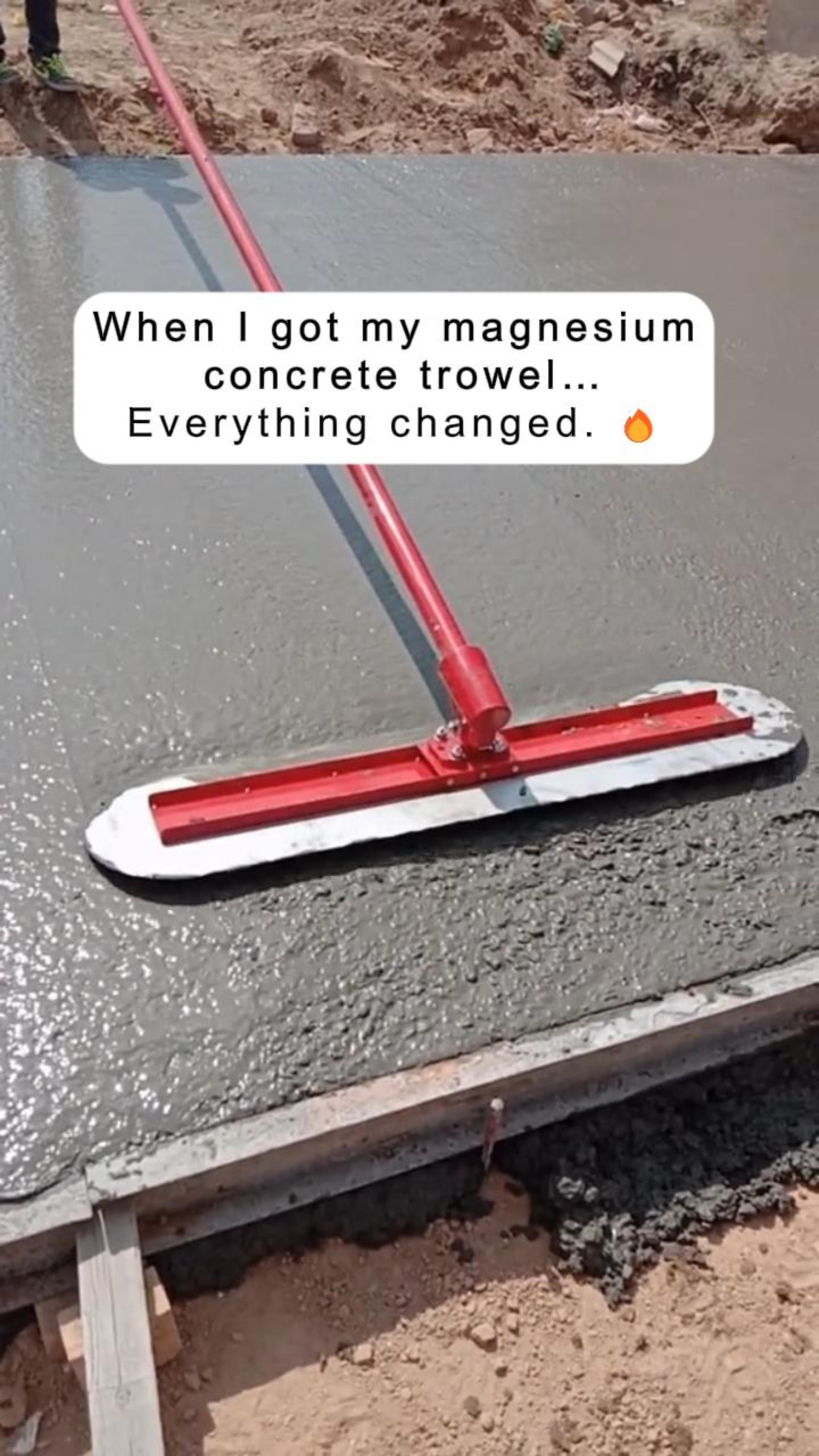 thumbnail video image 2 of Concrete Finishing Tool, 47.2×11.8 Labor Saving, Steel Burr Free Edge, Long Handle Concrete Float, Concrete Surface Float, Dedicated to Pool Deck, Sidewalk, Driveway, 2 of 7
