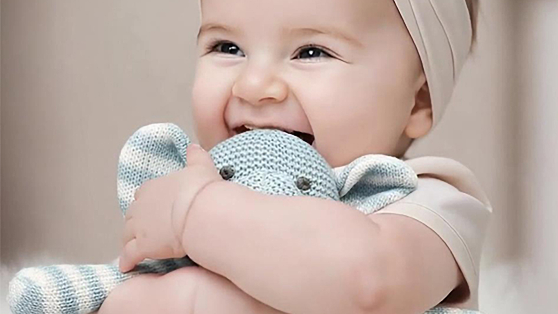 thumbnail video image 2 of Organic Cotton Baby Stuffed Animal Toy, Soft Plush Teddy Bear, Blue 6-Inch, Safe for Newborns 0-36 Months | Hypoallergenic & Machine Washable, 2 of 6