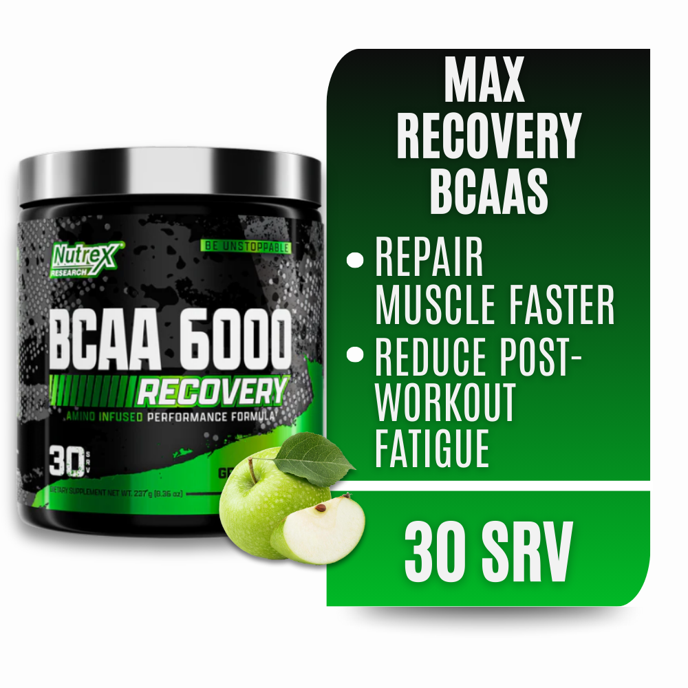 thumbnail video image 2 of Nutrex Research BCAA 6000 Green Apple Essential Aminos Muscle Growth & Recovery 30 Servings, 2 of 9