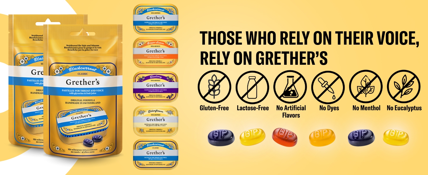 Grether's Pastilles Throat & Voice Soother, Sugar Free