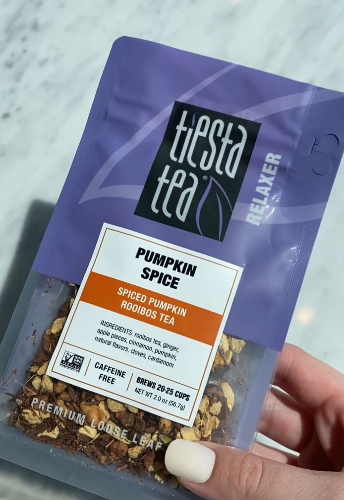 thumbnail video image 2 of Tiesta Tea - Pumpkin Spice Rooibos Tea, Premium Loose Leaf Tea Blend, Non-Caffeinated Herbal Infusion, Make Hot or Iced & Up to 25 Cups, Made with Natural Ingredients - 2oz Resealable Pouch, 2 of 10