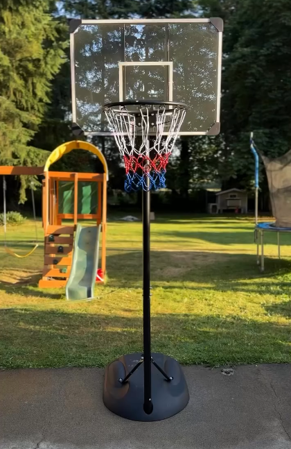thumbnail video image 2 of Kids Basketball Hoop Outdoor 5.6 to 7ft Adjustable, SEGMART Portable Basketball Hoops & Goals for Kids/Teenagers/Youth in Backyard/Driveway/Indoor with Enlarged Base and PC Backboard, 2 of 7