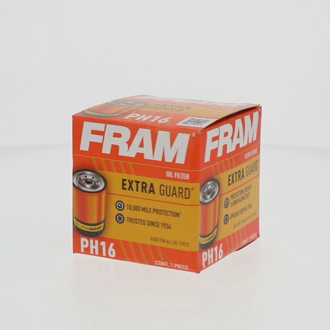 ポプリ　16 FRAM, Extra Guard Oil Filter, PH16, 10K Miles Replacement