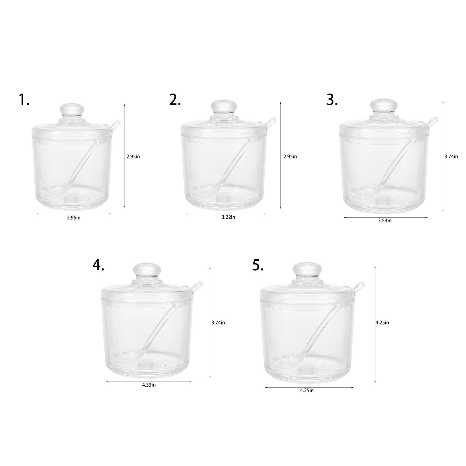 thumbnail video image 2 of Seasoning Set,Spice Box,Glass Sugar Bowl Set With Lid And Spoon, 2 of 7