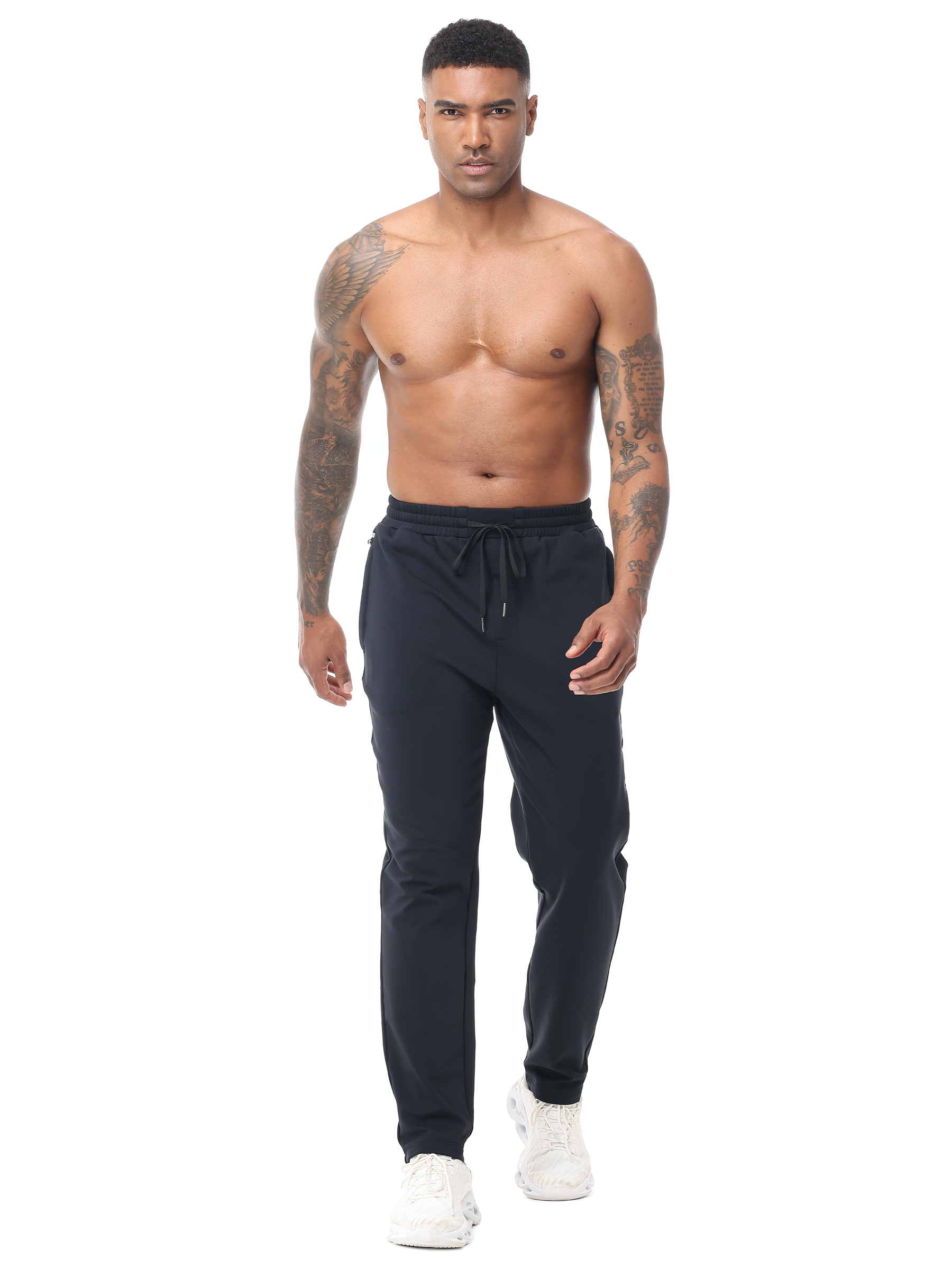 thumbnail video image 2 of NEIKU Men's Winter Warm Fleece Jogging Pants Water Resistant With 3 Zipper Pockets Athletic Gym Workout Sweatpants Black L, 2 of 7