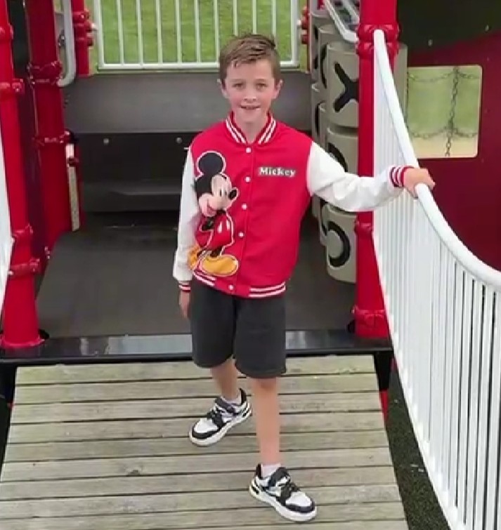 thumbnail video image 2 of Disney Boys Bomber Jacket Mickey Mouse Colorblock Varsity Lightweight Sweatshirts Gift Fall Spring Sizes 3-10, 2 of 9