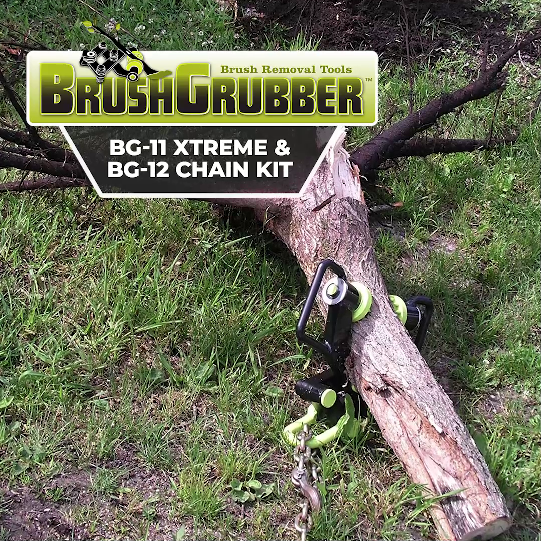 thumbnail video image 2 of Brush Grubber Tugger Extreme Chain for Attaching Brush Grubber Tool, 2 of 5