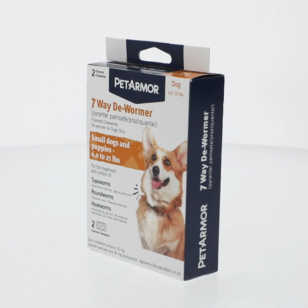 PetArmor De-Wormer for Puppies and Small Dogs 7-Way Chewable Tablets for  Canine Hook, Round, and Tapeworms