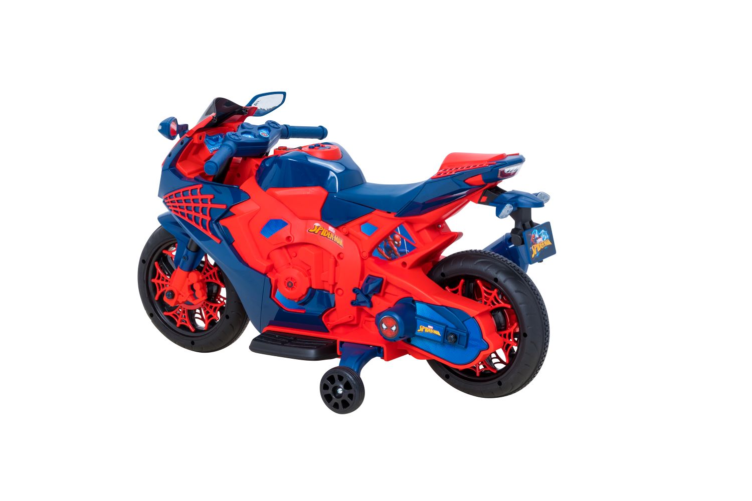 Spiderman 6V Motorcycle Ride On, for Kids, Ages 3+, Rechargeable Battery,  up to 65lbs