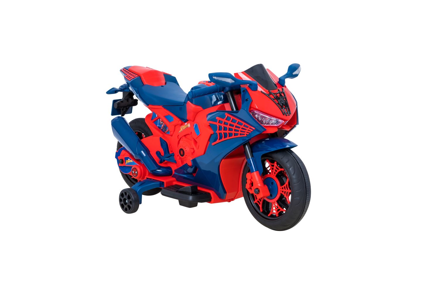 Spiderman 6V Motorcycle Ride On, for Kids, Ages 3+, Rechargeable Battery,  up to 65lbs 