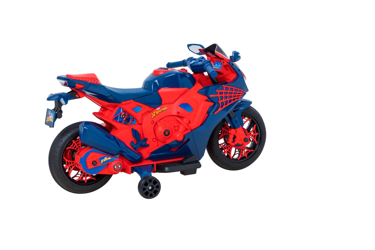 6v spiderman motorcycle ride on sale on