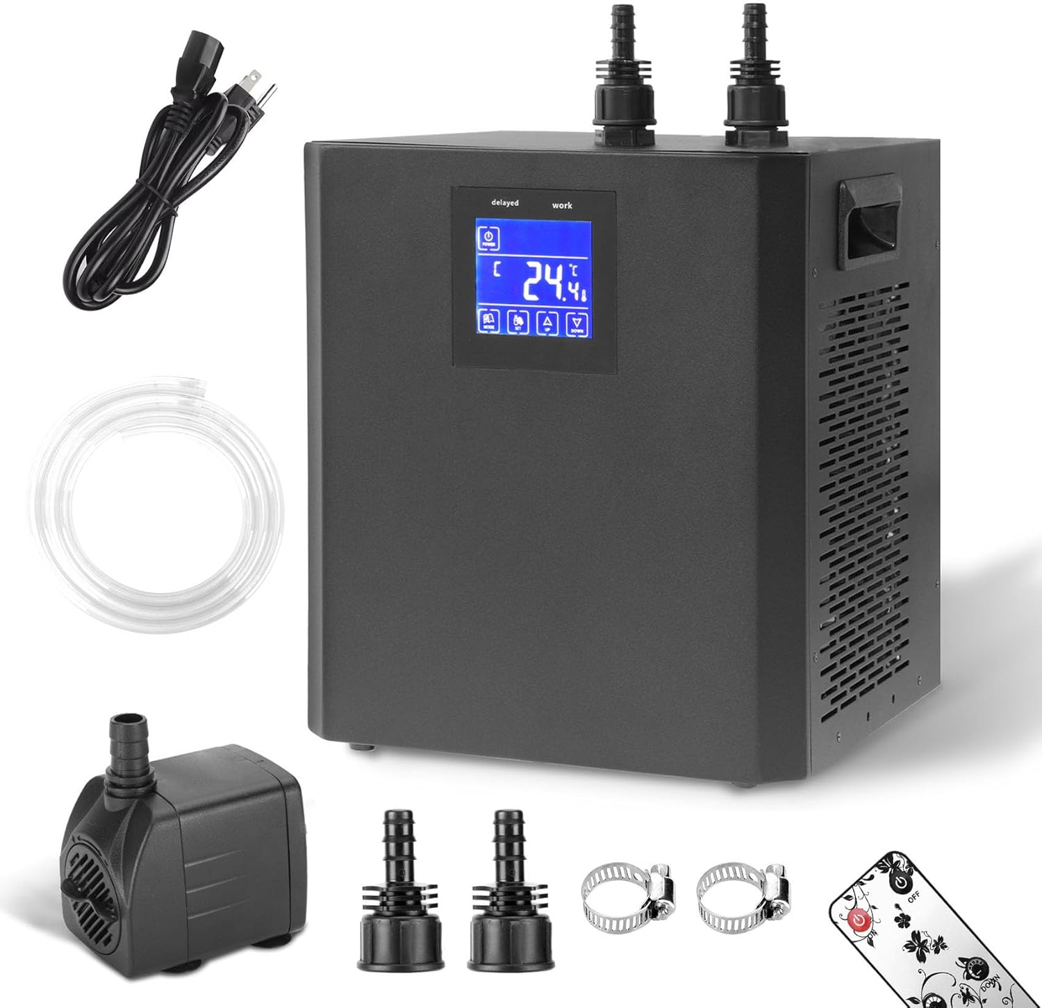 thumbnail video image 2 of Ecojoy 79 Gal Aquarium Chiller Water Chiller Hydroponic 1/3 HP Tank Cooler With Remote, 2 of 9