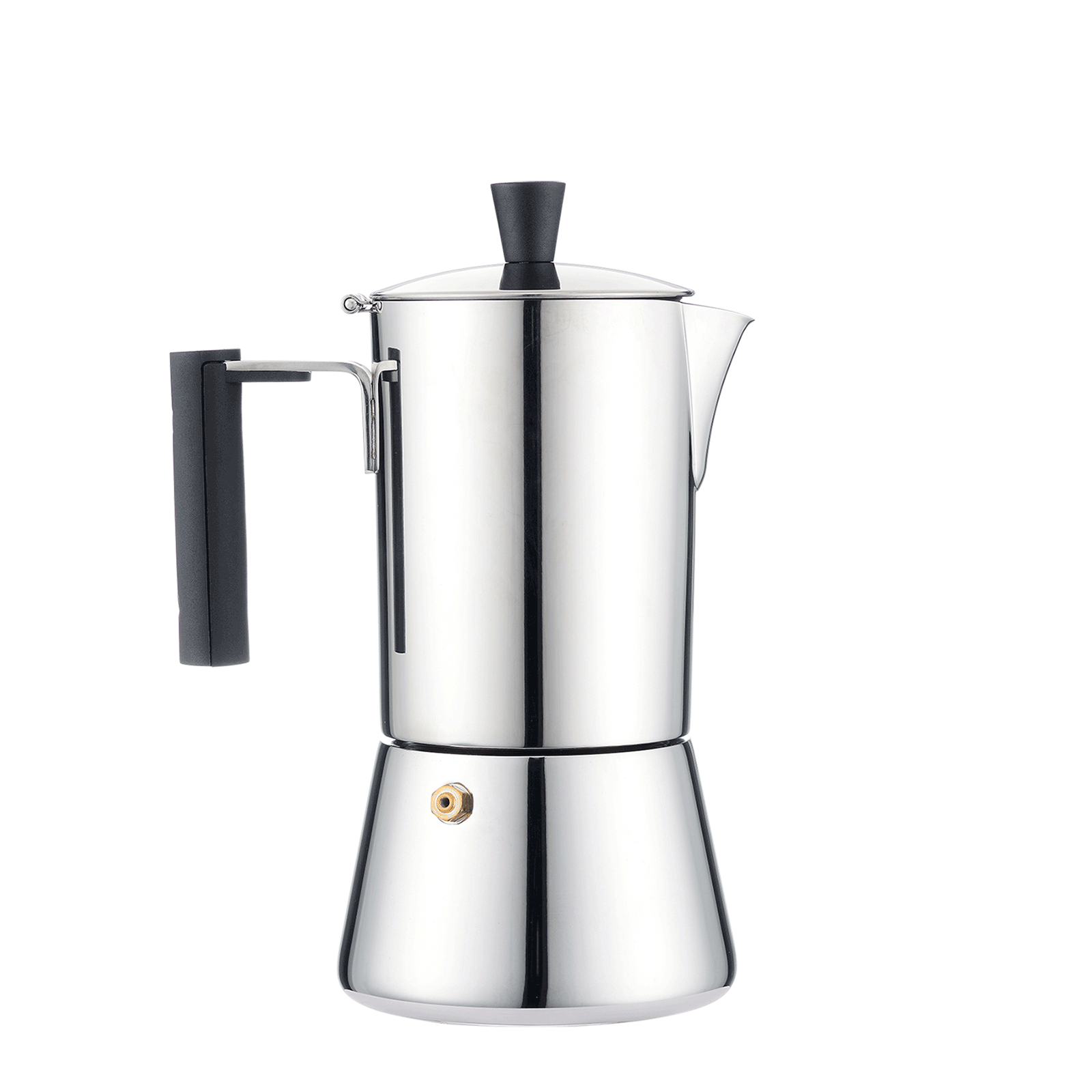 DÉBUT Stainless Steel Italian Espresso Coffee Maker Stovetop Moka Pot Greca  Coffee Maker Latte Cappuccino Percolator, 8 Espresso Cup - 16.9 Oz