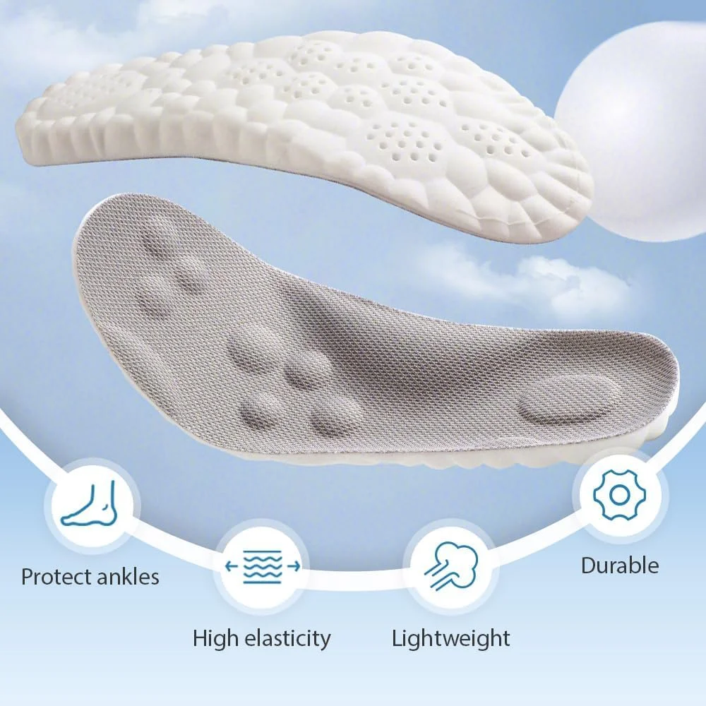 thumbnail video image 2 of Steppers Insoles for Men Women,2026 New 4D Memory Foam Cloud Insoles,Arch Surpport & Fits All Shoe Types, 2 of 9