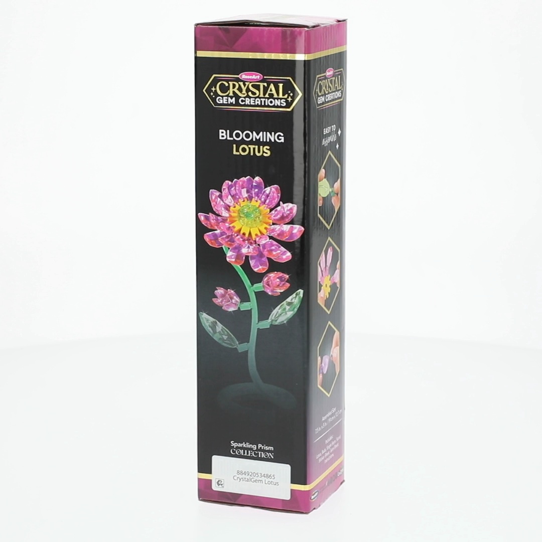 RoseArt Crystal Gem Creations Blooming Lotus Flower Kit 75+ Pieces