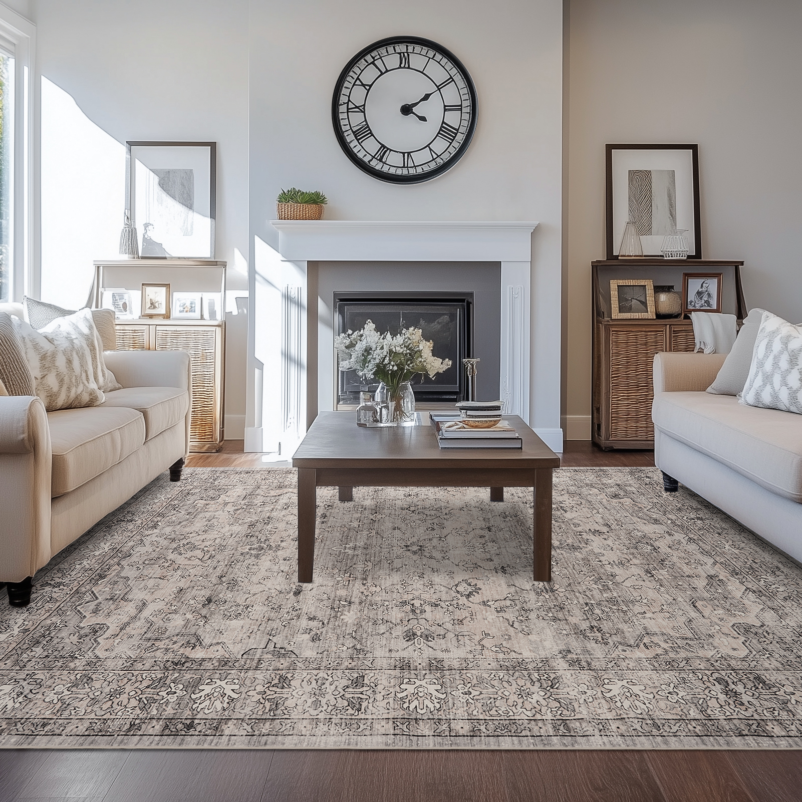 thumbnail video image 2 of Area Rug 6x9, Machine Washable Rug,Soft Accent Rugs,Non-Slip Non-Shedding Low-Pile Floor Carpet, 2 of 8