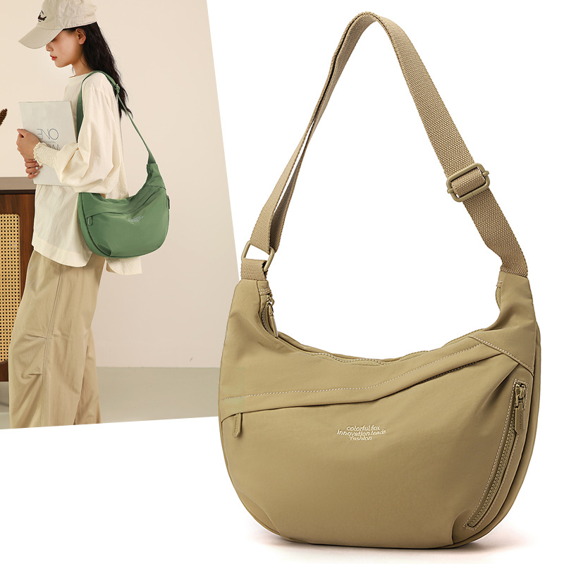 thumbnail video image 2 of SPEKSEE Crescent Crossbody Shoulder Bag For Women Hobo Bag Multi-Pocket Nylon Backpack Travel Shopping Dumpling Bag, 2 of 7