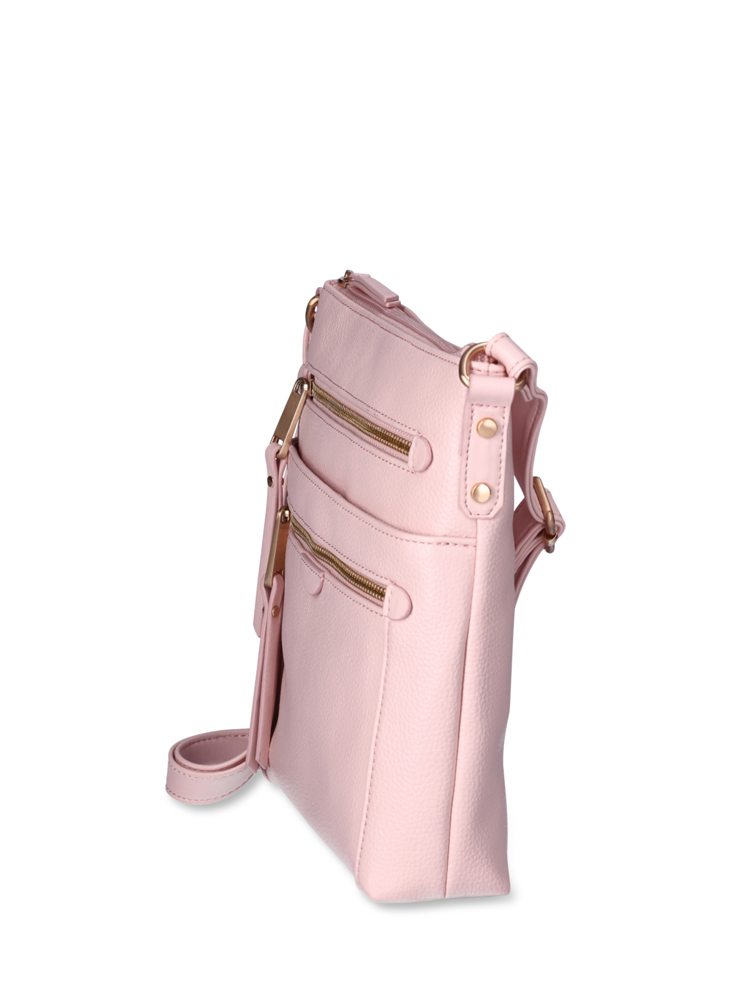 Time and Tru Women's Norah Crossbody Handbag, Pink Blush - Walmart.com
