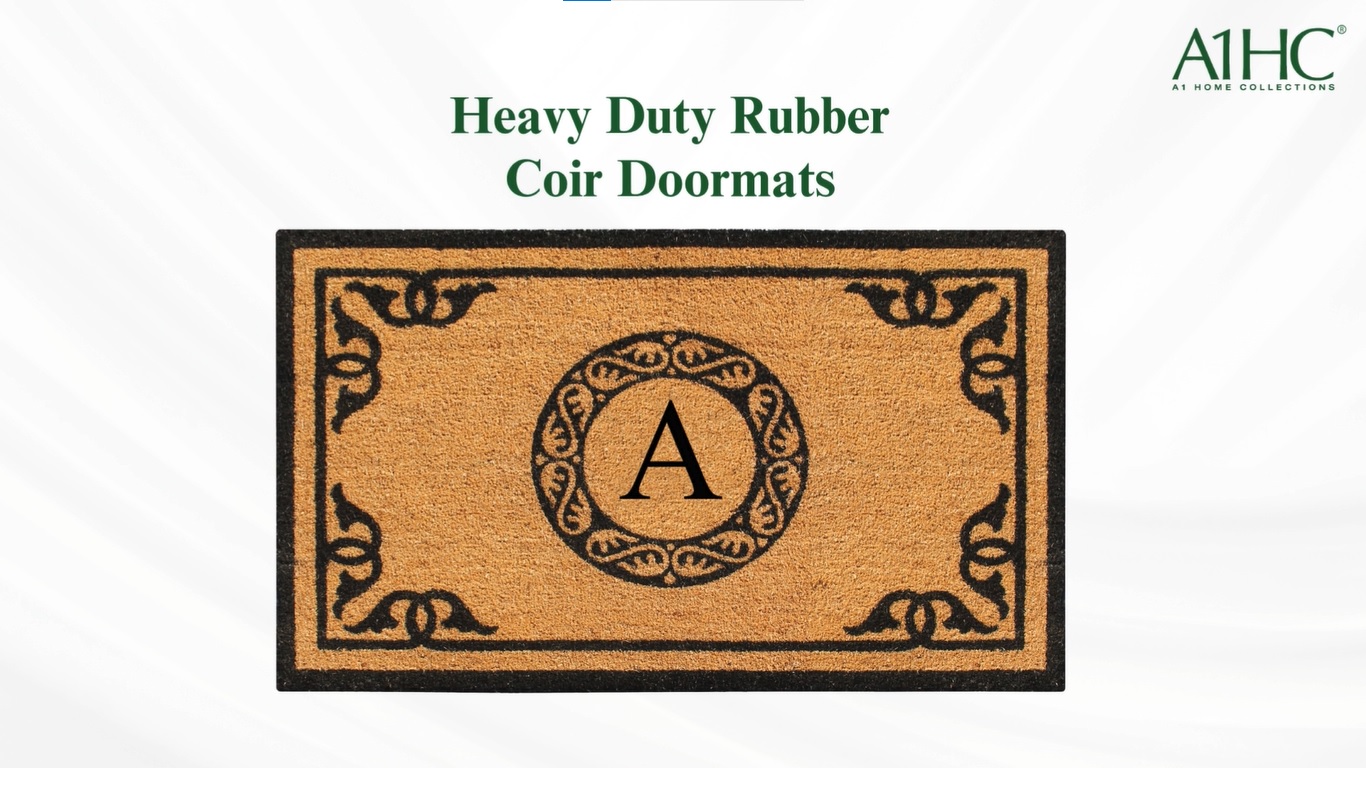 thumbnail video image 2 of A1HC First Impression Hand Crafted by Artisans Geneva Monogrammed Entry Doormat, 24"X39" F, 2 of 7