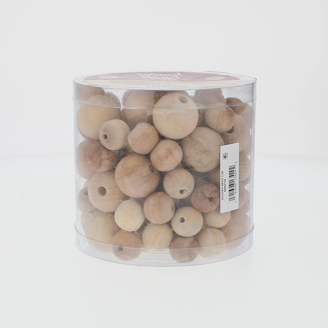 Cousin DIY Assorted Natural Large Hole Wood Beads 500g, 20MM