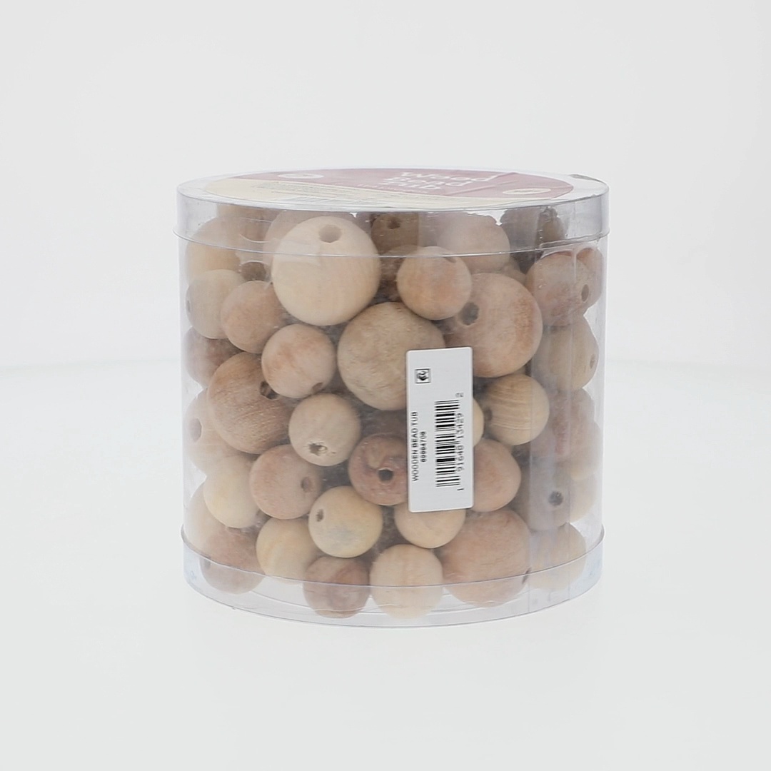 Cousin DIY Assorted Natural Large Hole Wood Beads 500g, 20MM