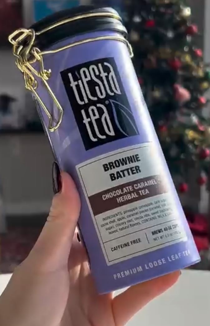 thumbnail video image 2 of Tiesta Tea - Brownie Batter - Chocolate Caramel Herbal Tea - Loose Leaf Tea Blend - Non-Caffeinated Herbal Tea - Make Hot or Iced Tea Up to 40-50 Cups - 6 oz Refillable Tin, 2 of 10